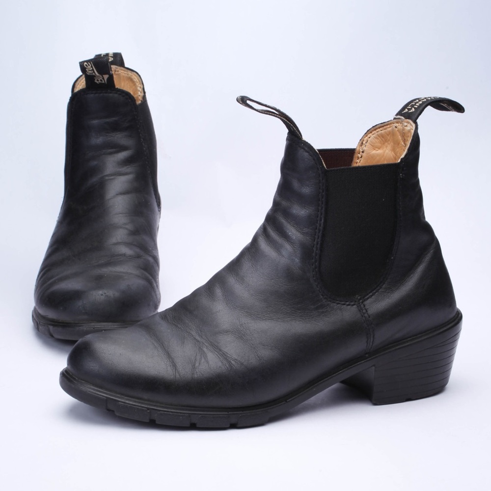 Blundstone Women's Black Size 7.5 1671 Heeled Chelsea Premium Boots #00073